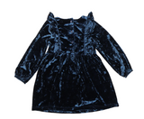 Tu Blue Crushed Velvet L/S Girls Party Dress - Girls 3-4yrs