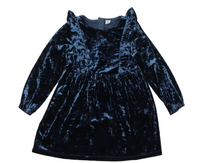 Tu Blue Crushed Velvet L/S Girls Party Dress - Girls 3-4yrs