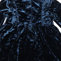 Tu Blue Crushed Velvet L/S Girls Party Dress - Girls 3-4yrs