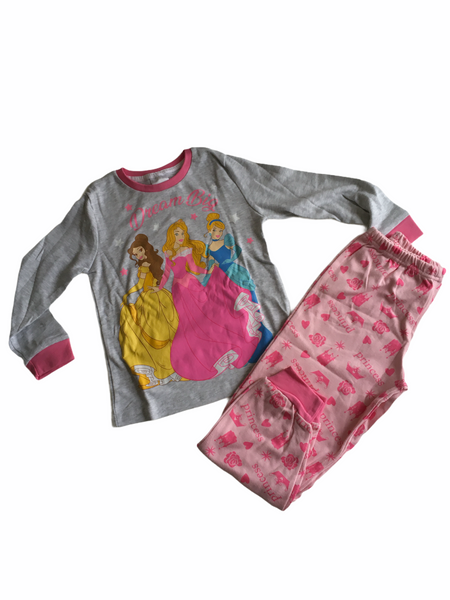 Brand New Disney Princesses Grey Dream Big L/S Pyjamas - Girls 7-8yrs
