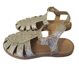 Primark Girls Gold Glitter Strappy Summer Sandals - Girls Size Infant UK 7 EUR 24