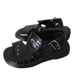 Z A Girls Black Buckle Sandals - Girls Size Infant UK 7 EUR 24