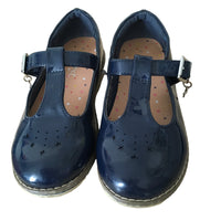 Next Navy Blue Patent Leather Mary Jane Shoes - Girls Size Infant UK 8