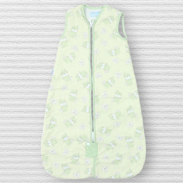 Grobag Green Teddy Bears Print Zip Up 2.5 Tog Baby & Toddler Sleeping Bag - Unisex 6-18m