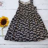 H&M Black Tiger Cub Print Sleeveless Dress - Girls 6-8yrs