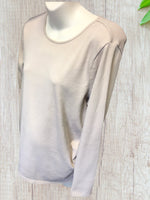 H&M Mama Maternity Beige Ribbed L/S Top - Size Maternity XL UK 18-22