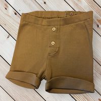 H&M Organic Cotton Tan Brown Ribbed Shorts - Boys 2-3yrs