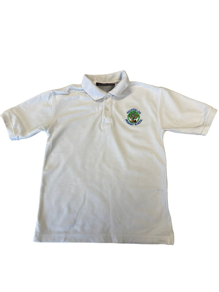 Highfields Primary School Logo White Polo Shirt  - Preloved