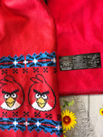 Next Angry Birds Character Print Red Knitted Kids Scarf - Unisex 7-10yrs
