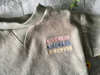 Primark Khaki Velour Jumper with Kindness Chest Motif - Unisex 0-3m