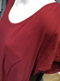 New Look Maternity Red Scoop Neck Stretch S/S Top - Size Maternity XL UK 20