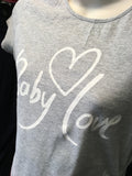 Mothercare Grey Baby Love Ruched S/S T-Shirt - Size Maternity UK 10