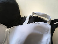 M&S Maternity 2 x Black White Soft Padded Nursing Bras Bundle - Size UK 34DD