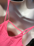 New Look Maternity Bright Neon Pink Strappy Chiffon Top - Size Maternity UK 10