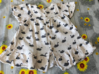 Zara Girls Ecru Swan Print Cotton Top - Playwear - Girls 3-4yrs