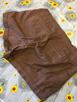 New Look Maternity Brown 100% Cotton Under Bump Shorts - Size Maternity UK 18