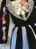 Tu Black Skeleton Bridge Girls Halloween Fancy Dress Costume - Girls 9-10yrs