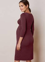 Brand New Isabella Oliver Ivbridge Darkest Fig Maternity Dress - Size Maternity 4 UK 14