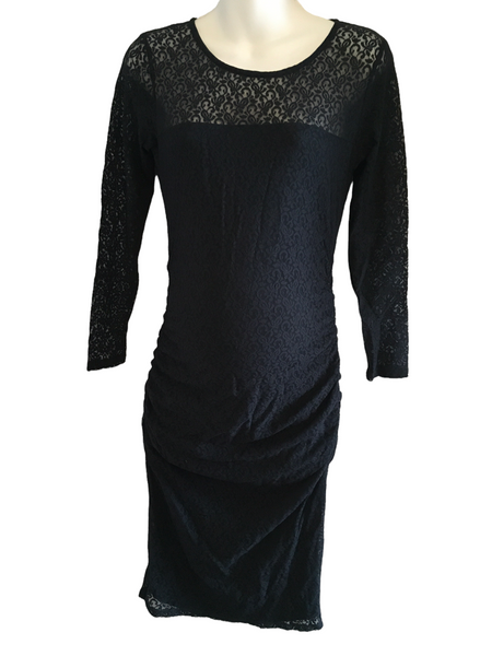Isabella Oliver Evy Black Lace Occasion Party Dress - Size Maternity 2 UK 10