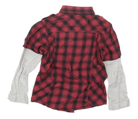 Brand New John Rocha Red Checked Waffle Sleeve Shirt - Boys 7yrs