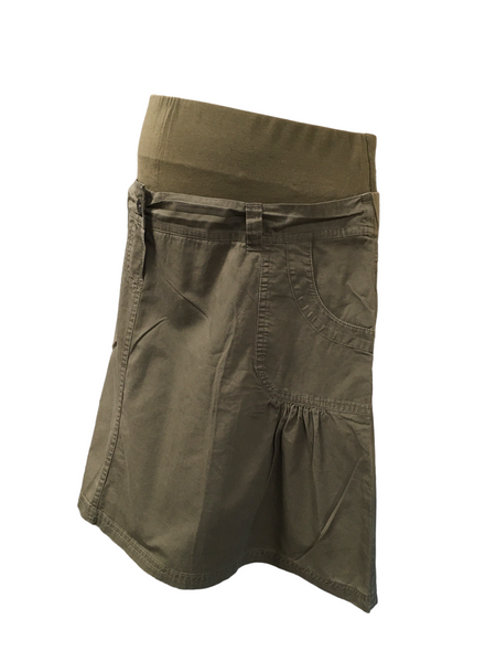 Khaki utility skirt uk top