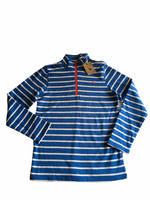 Brand New Joules Blue White Stripe Zip up Fleece Jumper Sweatshirt - Unisex 11-12yrs