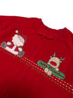 Matalan Happy 1st Christmas Red Fleece Baby L/S Sleeping Bag - Unisex 3-6m