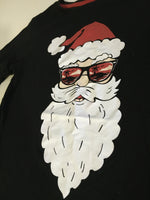 George Boys Black L/S Santa In Shades Christmas Top - Boys 7-8yrs