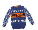 River Island Blue Have an Awesome Christmas Jumper - Boys 7-8yrs