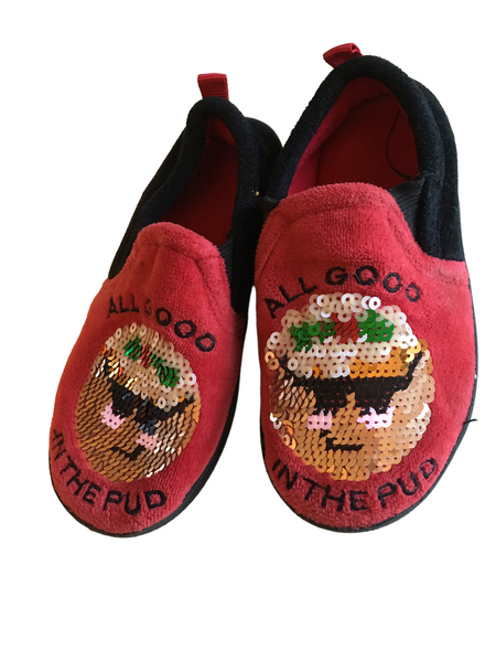 Next All Good In The Pud Sequin Kids Christmas Slippers - Unisex Size UK 11 EUR 29