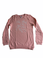 Brand New Ellos Girls Pink The Best Is Yet to Come Jumper - Girls 13-14yrs