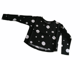 Brand New Pinky by Ellos Girls Black & White Spotty L/S Top - Girls 7-8yrs