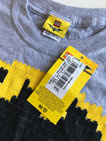 Brand New Lego Brick Batman Logo Grey T-Shirt - Boys 11-12yrs