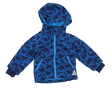 H&M Sport Boys Blue Dinosaur Print Hooded Raincoat Jacket - Boys 12-18m