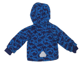 H&M Sport Boys Blue Dinosaur Print Hooded Raincoat Jacket - Boys 12-18m