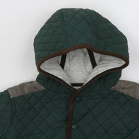 Next Forest Green Quilted Jacket with Hood - Boys 9-12m