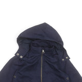 Polo By Ralph Lauren Navy Blue Lightweight Parka Jacket with Hood - Boys 18m