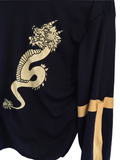 Power Ninja Yellow Dragon Hooded Top Martial Arts Fancy Dress Costume - Unisex 4-6yrs