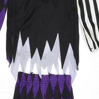 George Creepy Clown Black/Purple 2 Piece Halloween Fancy Dress Costume - Unisex 5-6yrs