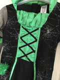 Tesco Girls Black/Green Halloween Witch Fancy Dress Costume - Girls 5-6yrs