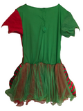 George Red/Green Festive Elf Ladies Christmas Fancy Dress Costume Adults Size UK 8-10