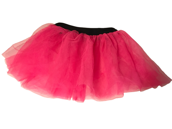 Pink Netted Tutu Ladies Adult Fancy Dress Skirt Ideal for Halloween - Ladies Large