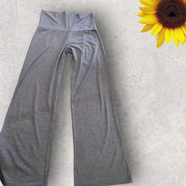 Light Grey Over Bump Cotton/Polyester Casual Lounge Pants Trousers - Size Maternity M UK 12-14