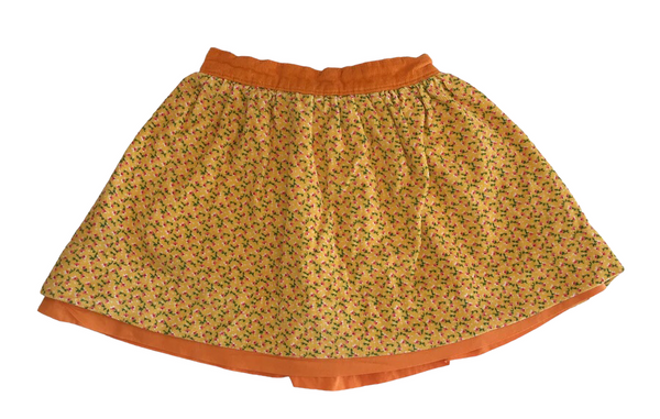 Little Bird Mustard Yellow Ditzy Floral Needlecord Skirt - Girls 2-3yrs