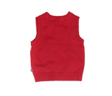 Little Bird Red Knitted Fair Isle Tank Top Jumper - Boys 12-18m