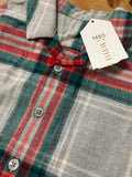 Brand New M&S Baby Grey Tartan Check Christmas Romper - Unisex 3-6m