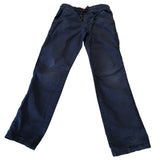 M&S Boys Blue Cotton Elasticated Waist Trousers - Boys 7-8yrs