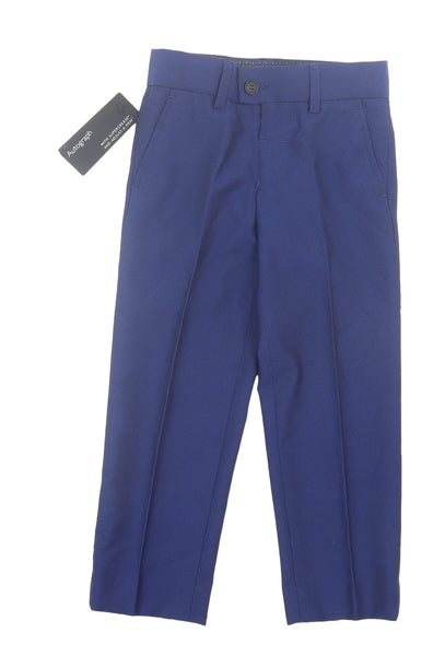 Brand New M&S Autograph Blue Supercrease Smart Suit Trousers - Boys 3-4yrs