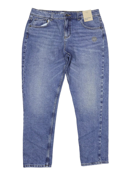 Brand New M&S Girls Blue Stonewash Mom Fit Adjustable Waist Jeans - Girls 13-14yrs
