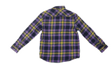 Brand New M&S Purple Tartan Checked L/S Checked Shirt - Unisex 9-10yrs